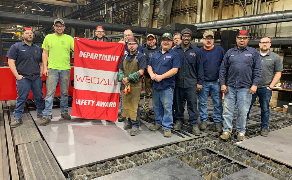 weldall manufacturing promotes a safe culture to keep employees like these safe and healthy